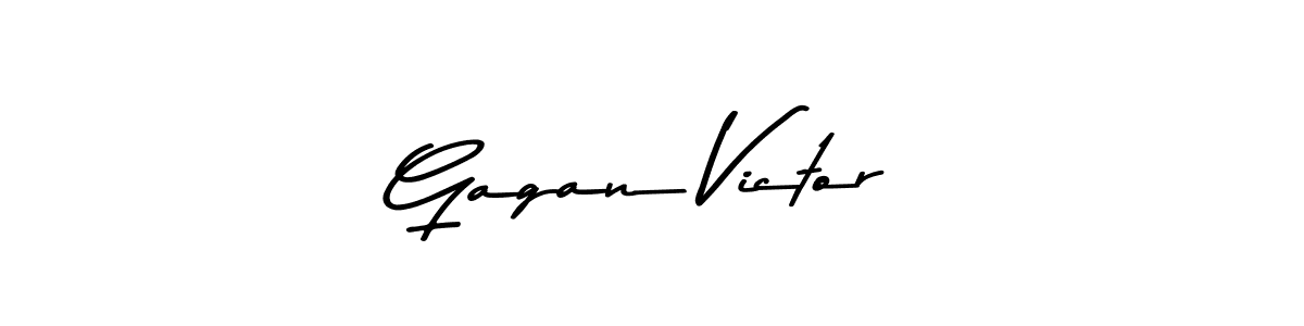Use a signature maker to create a handwritten signature online. With this signature software, you can design (Asem Kandis PERSONAL USE) your own signature for name Gagan Victor. Gagan Victor signature style 9 images and pictures png