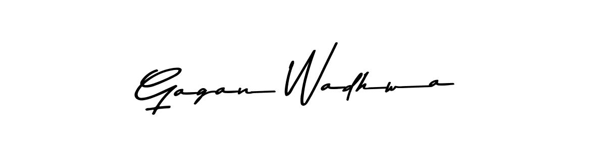 Make a beautiful signature design for name Gagan Wadhwa. With this signature (Asem Kandis PERSONAL USE) style, you can create a handwritten signature for free. Gagan Wadhwa signature style 9 images and pictures png