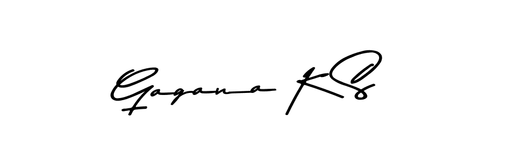 Design your own signature with our free online signature maker. With this signature software, you can create a handwritten (Asem Kandis PERSONAL USE) signature for name Gagana K S. Gagana K S signature style 9 images and pictures png