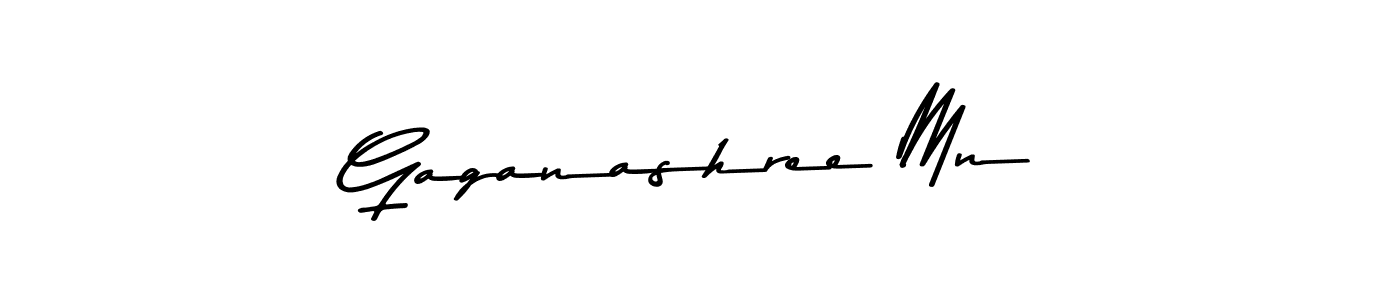 Make a beautiful signature design for name Gaganashree Mn. With this signature (Asem Kandis PERSONAL USE) style, you can create a handwritten signature for free. Gaganashree Mn signature style 9 images and pictures png