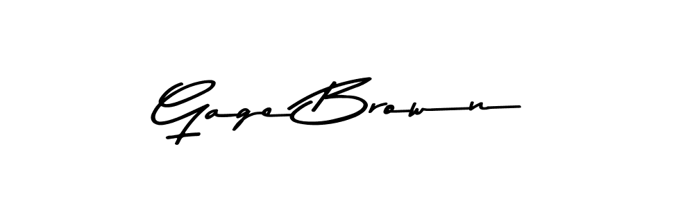 Design your own signature with our free online signature maker. With this signature software, you can create a handwritten (Asem Kandis PERSONAL USE) signature for name Gage Brown. Gage Brown signature style 9 images and pictures png