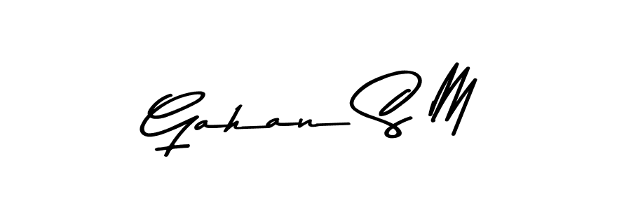 Make a beautiful signature design for name Gahan S M. Use this online signature maker to create a handwritten signature for free. Gahan S M signature style 9 images and pictures png