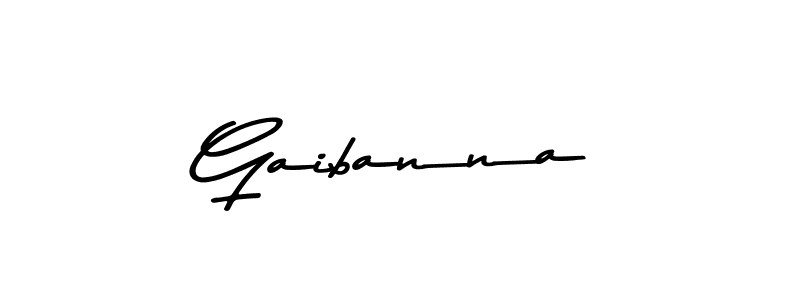How to make Gaibanna name signature. Use Asem Kandis PERSONAL USE style for creating short signs online. This is the latest handwritten sign. Gaibanna signature style 9 images and pictures png