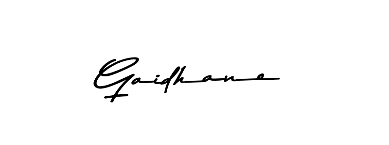 How to make Gaidhane name signature. Use Asem Kandis PERSONAL USE style for creating short signs online. This is the latest handwritten sign. Gaidhane signature style 9 images and pictures png