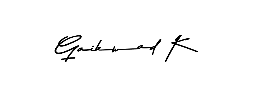 The best way (Asem Kandis PERSONAL USE) to make a short signature is to pick only two or three words in your name. The name Gaikwad K include a total of six letters. For converting this name. Gaikwad K signature style 9 images and pictures png