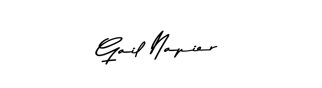 Design your own signature with our free online signature maker. With this signature software, you can create a handwritten (Asem Kandis PERSONAL USE) signature for name Gail Napier. Gail Napier signature style 9 images and pictures png