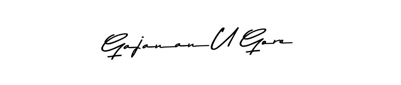 Design your own signature with our free online signature maker. With this signature software, you can create a handwritten (Asem Kandis PERSONAL USE) signature for name Gajanan U Gore. Gajanan U Gore signature style 9 images and pictures png