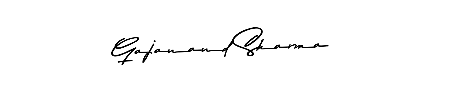 Make a short Gajanand Sharma signature style. Manage your documents anywhere anytime using Asem Kandis PERSONAL USE. Create and add eSignatures, submit forms, share and send files easily. Gajanand Sharma signature style 9 images and pictures png