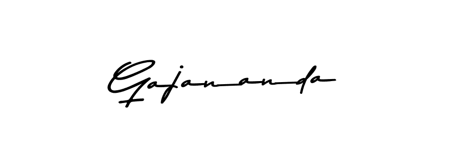 How to make Gajananda name signature. Use Asem Kandis PERSONAL USE style for creating short signs online. This is the latest handwritten sign. Gajananda signature style 9 images and pictures png