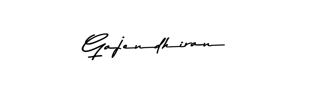 Create a beautiful signature design for name Gajendhiran. With this signature (Asem Kandis PERSONAL USE) fonts, you can make a handwritten signature for free. Gajendhiran signature style 9 images and pictures png