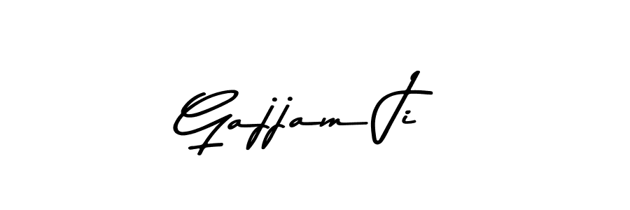 How to make Gajjam Ji name signature. Use Asem Kandis PERSONAL USE style for creating short signs online. This is the latest handwritten sign. Gajjam Ji signature style 9 images and pictures png