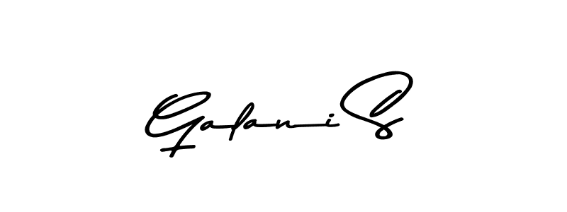 Make a beautiful signature design for name Galani S. With this signature (Asem Kandis PERSONAL USE) style, you can create a handwritten signature for free. Galani S signature style 9 images and pictures png