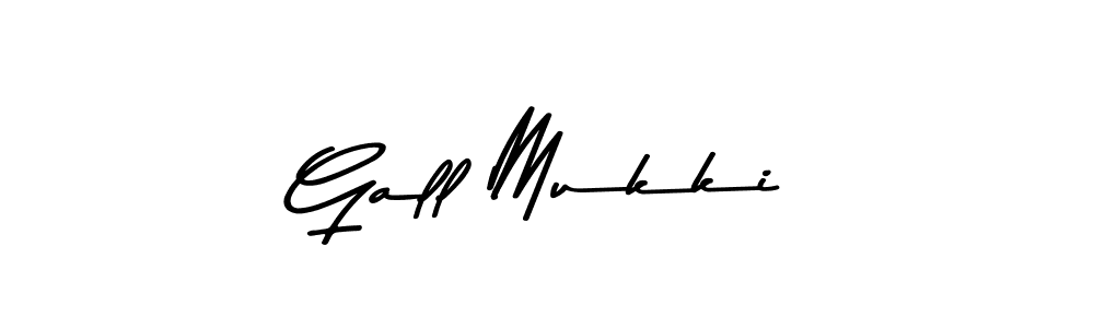 How to make Gall Mukki name signature. Use Asem Kandis PERSONAL USE style for creating short signs online. This is the latest handwritten sign. Gall Mukki signature style 9 images and pictures png