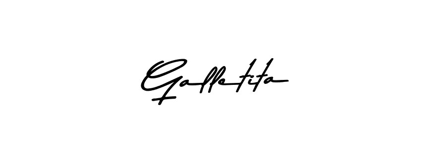 Create a beautiful signature design for name Galletita. With this signature (Asem Kandis PERSONAL USE) fonts, you can make a handwritten signature for free. Galletita signature style 9 images and pictures png