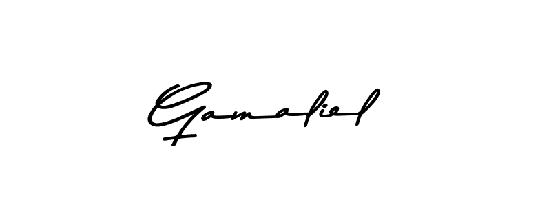 Make a beautiful signature design for name Gamaliel. With this signature (Asem Kandis PERSONAL USE) style, you can create a handwritten signature for free. Gamaliel signature style 9 images and pictures png