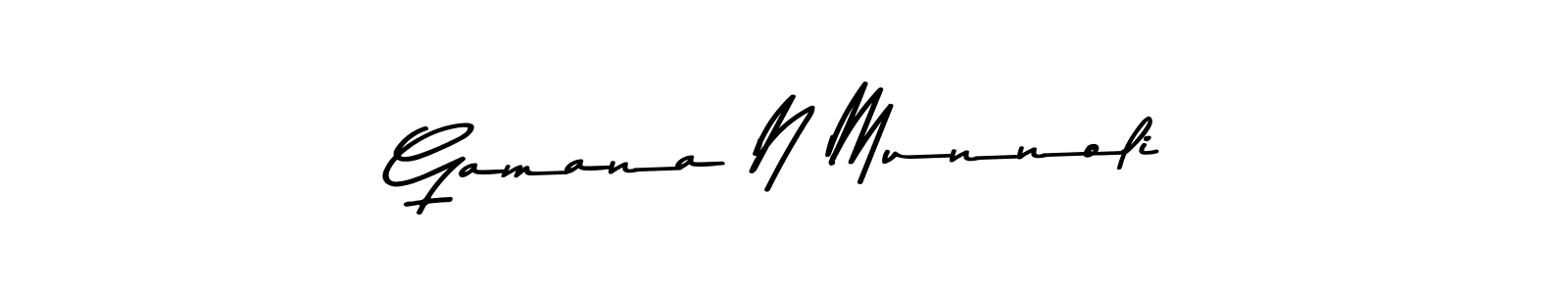 You can use this online signature creator to create a handwritten signature for the name Gamana N Munnoli. This is the best online autograph maker. Gamana N Munnoli signature style 9 images and pictures png