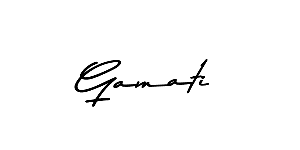 You should practise on your own different ways (Asem Kandis PERSONAL USE) to write your name (Gamati) in signature. don't let someone else do it for you. Gamati signature style 9 images and pictures png