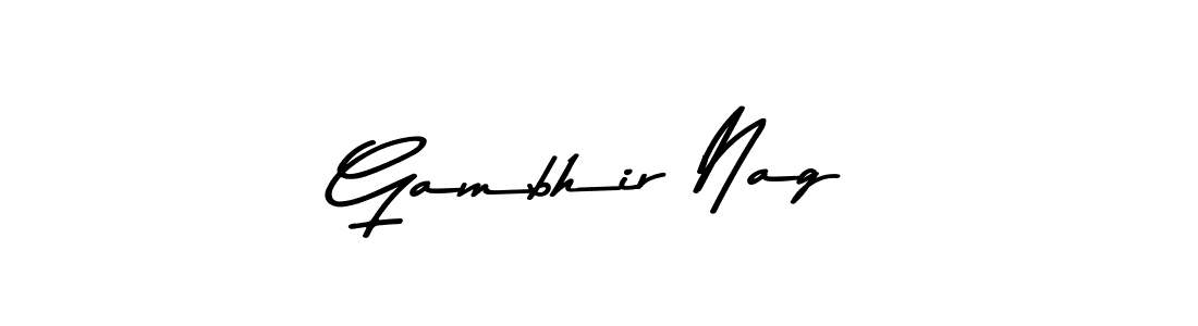 Create a beautiful signature design for name Gambhir Nag. With this signature (Asem Kandis PERSONAL USE) fonts, you can make a handwritten signature for free. Gambhir Nag signature style 9 images and pictures png