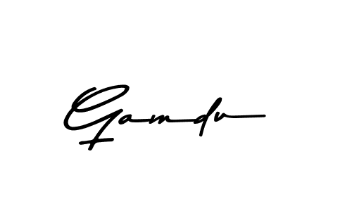 Create a beautiful signature design for name Gamdu. With this signature (Asem Kandis PERSONAL USE) fonts, you can make a handwritten signature for free. Gamdu signature style 9 images and pictures png