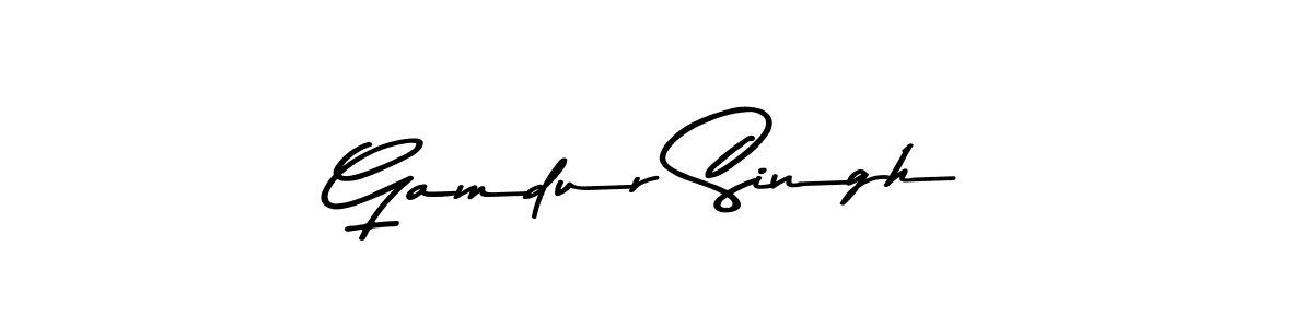 Create a beautiful signature design for name Gamdur Singh. With this signature (Asem Kandis PERSONAL USE) fonts, you can make a handwritten signature for free. Gamdur Singh signature style 9 images and pictures png