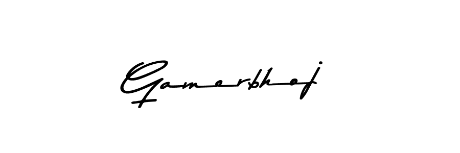 The best way (Asem Kandis PERSONAL USE) to make a short signature is to pick only two or three words in your name. The name Gamerbhoj include a total of six letters. For converting this name. Gamerbhoj signature style 9 images and pictures png