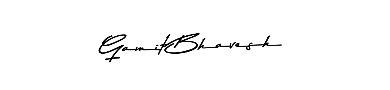 Create a beautiful signature design for name Gamit Bhavesh. With this signature (Asem Kandis PERSONAL USE) fonts, you can make a handwritten signature for free. Gamit Bhavesh signature style 9 images and pictures png