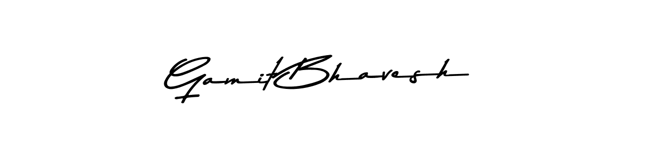 Use a signature maker to create a handwritten signature online. With this signature software, you can design (Asem Kandis PERSONAL USE) your own signature for name Gamit Bhavesh. Gamit Bhavesh signature style 9 images and pictures png