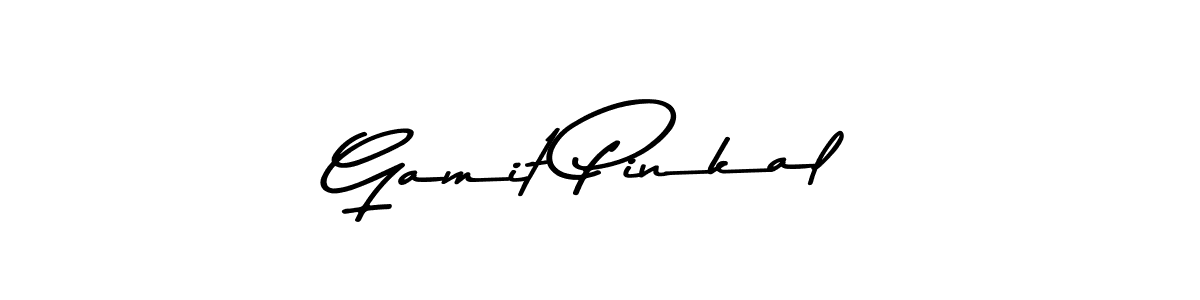 Create a beautiful signature design for name Gamit Pinkal. With this signature (Asem Kandis PERSONAL USE) fonts, you can make a handwritten signature for free. Gamit Pinkal signature style 9 images and pictures png