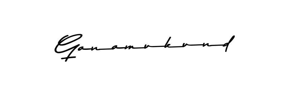 How to make Ganamukund name signature. Use Asem Kandis PERSONAL USE style for creating short signs online. This is the latest handwritten sign. Ganamukund signature style 9 images and pictures png