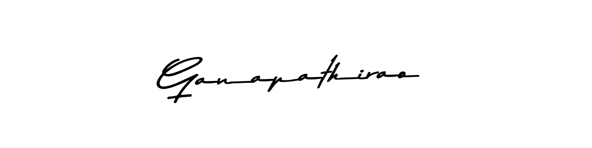 Design your own signature with our free online signature maker. With this signature software, you can create a handwritten (Asem Kandis PERSONAL USE) signature for name Ganapathirao. Ganapathirao signature style 9 images and pictures png