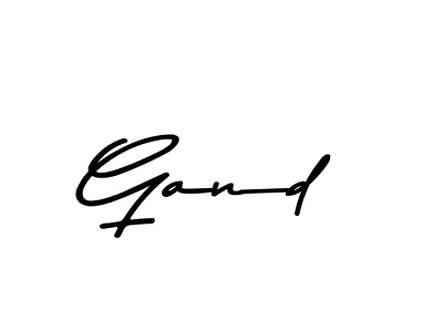 Create a beautiful signature design for name Gand. With this signature (Asem Kandis PERSONAL USE) fonts, you can make a handwritten signature for free. Gand signature style 9 images and pictures png