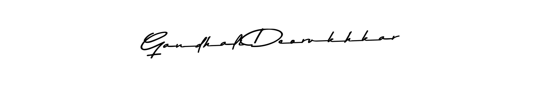 Make a beautiful signature design for name Gandhali Deorukhkar. With this signature (Asem Kandis PERSONAL USE) style, you can create a handwritten signature for free. Gandhali Deorukhkar signature style 9 images and pictures png