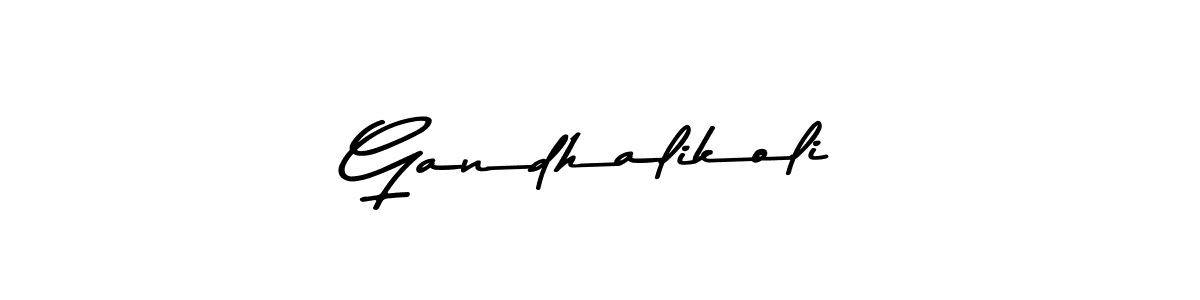 How to make Gandhalikoli signature? Asem Kandis PERSONAL USE is a professional autograph style. Create handwritten signature for Gandhalikoli name. Gandhalikoli signature style 9 images and pictures png