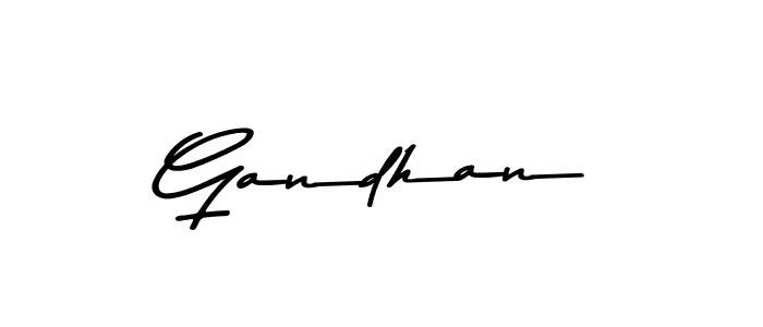 Use a signature maker to create a handwritten signature online. With this signature software, you can design (Asem Kandis PERSONAL USE) your own signature for name Gandhan. Gandhan signature style 9 images and pictures png