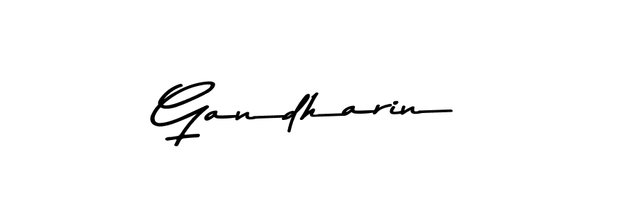 Create a beautiful signature design for name Gandharin. With this signature (Asem Kandis PERSONAL USE) fonts, you can make a handwritten signature for free. Gandharin signature style 9 images and pictures png