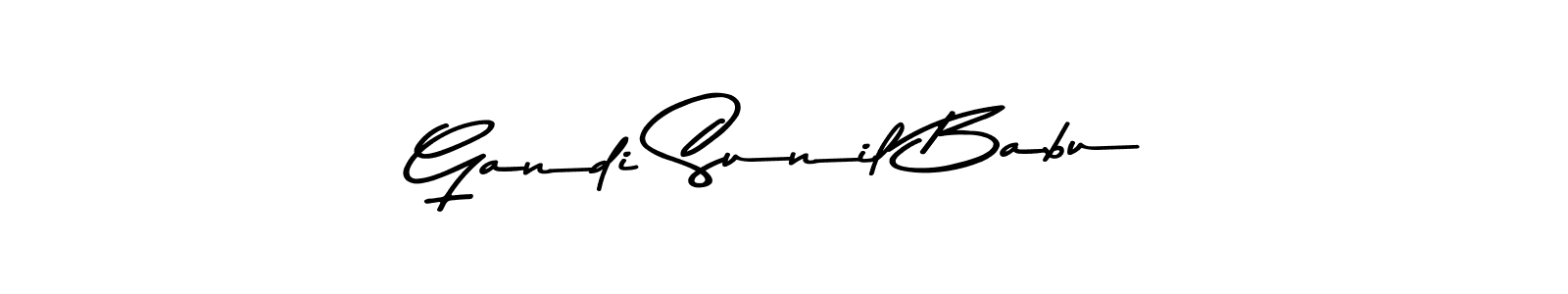 Design your own signature with our free online signature maker. With this signature software, you can create a handwritten (Asem Kandis PERSONAL USE) signature for name Gandi Sunil Babu. Gandi Sunil Babu signature style 9 images and pictures png