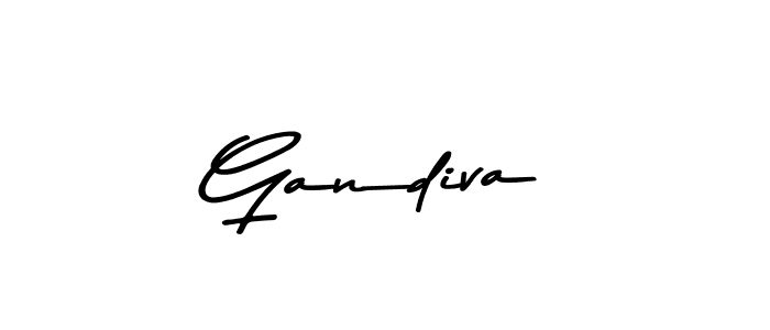 Gandiva stylish signature style. Best Handwritten Sign (Asem Kandis PERSONAL USE) for my name. Handwritten Signature Collection Ideas for my name Gandiva. Gandiva signature style 9 images and pictures png