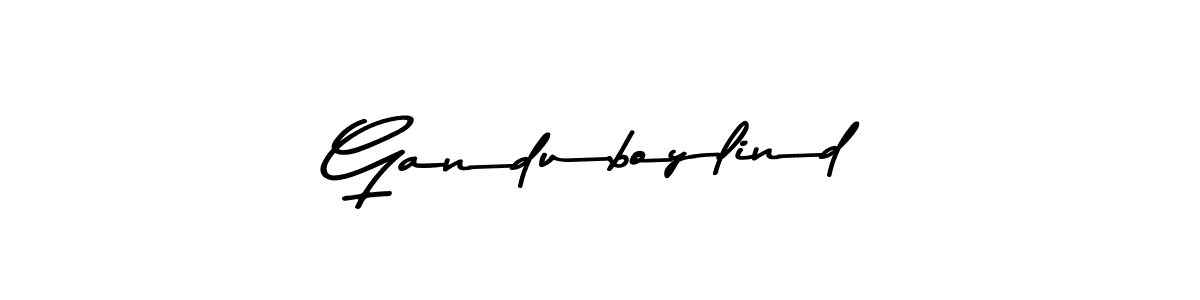 Similarly Asem Kandis PERSONAL USE is the best handwritten signature design. Signature creator online .You can use it as an online autograph creator for name Ganduboylind. Ganduboylind signature style 9 images and pictures png