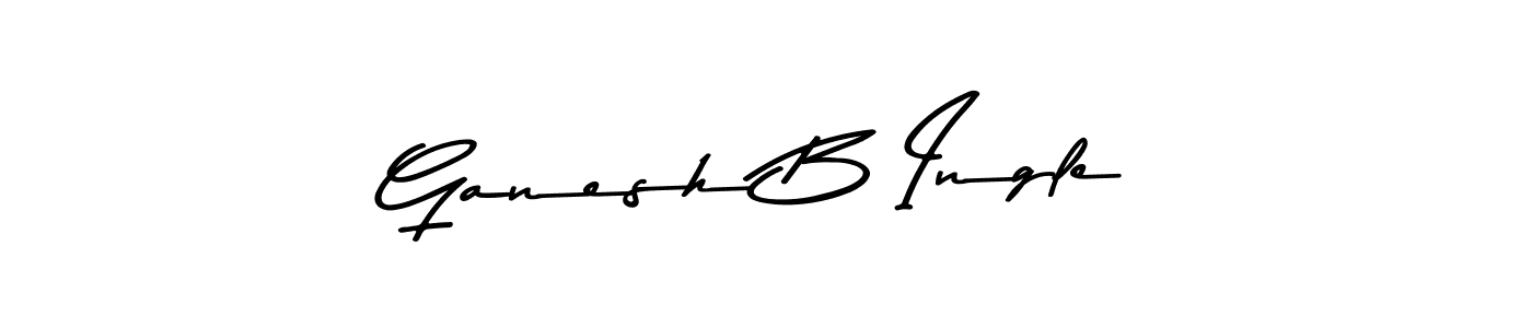 This is the best signature style for the Ganesh B Ingle name. Also you like these signature font (Asem Kandis PERSONAL USE). Mix name signature. Ganesh B Ingle signature style 9 images and pictures png