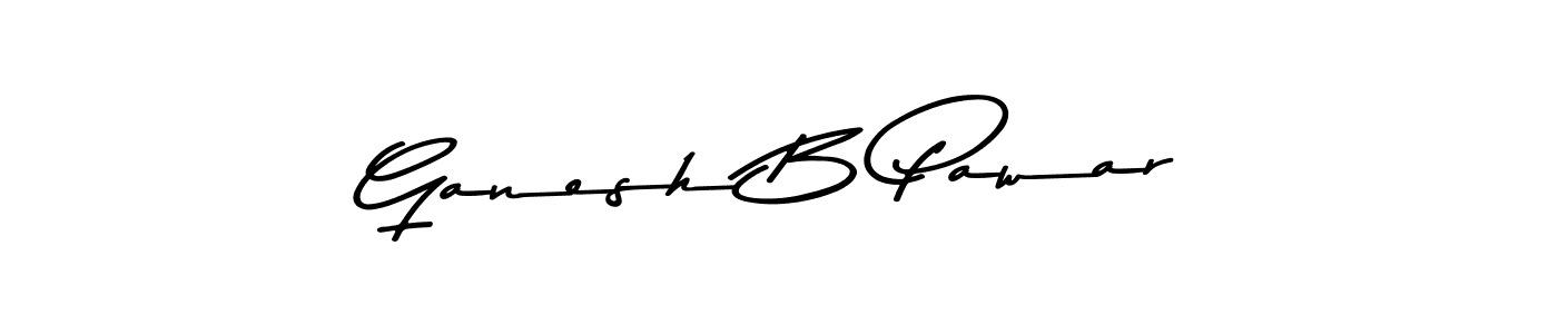 Make a beautiful signature design for name Ganesh B Pawar. With this signature (Asem Kandis PERSONAL USE) style, you can create a handwritten signature for free. Ganesh B Pawar signature style 9 images and pictures png