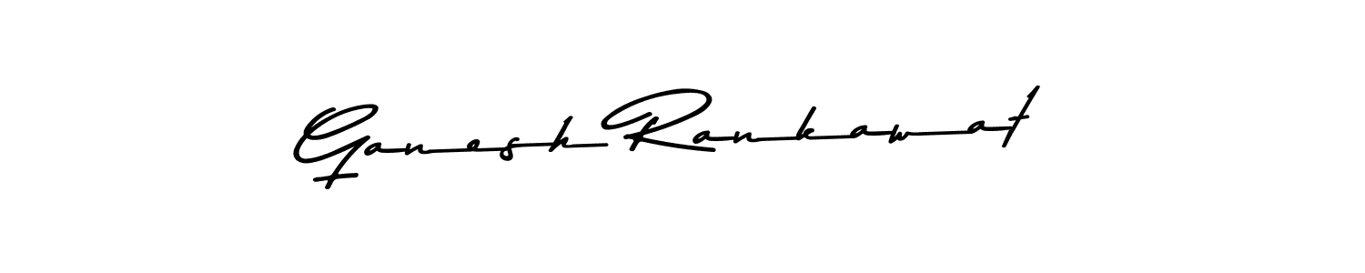 Use a signature maker to create a handwritten signature online. With this signature software, you can design (Asem Kandis PERSONAL USE) your own signature for name Ganesh Rankawat. Ganesh Rankawat signature style 9 images and pictures png