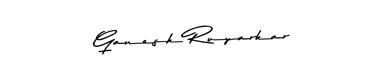 Design your own signature with our free online signature maker. With this signature software, you can create a handwritten (Asem Kandis PERSONAL USE) signature for name Ganesh Ruyarkar. Ganesh Ruyarkar signature style 9 images and pictures png