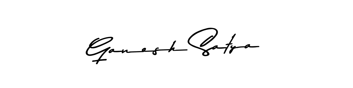 This is the best signature style for the Ganesh Satya name. Also you like these signature font (Asem Kandis PERSONAL USE). Mix name signature. Ganesh Satya signature style 9 images and pictures png