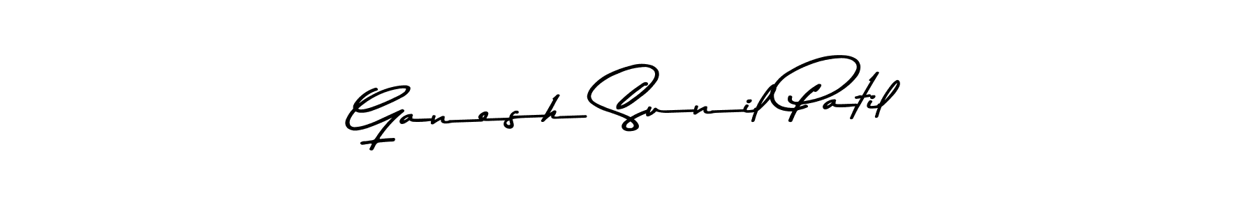 How to make Ganesh Sunil Patil name signature. Use Asem Kandis PERSONAL USE style for creating short signs online. This is the latest handwritten sign. Ganesh Sunil Patil signature style 9 images and pictures png