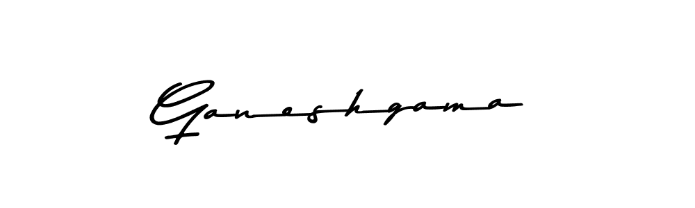 How to make Ganeshgama name signature. Use Asem Kandis PERSONAL USE style for creating short signs online. This is the latest handwritten sign. Ganeshgama signature style 9 images and pictures png