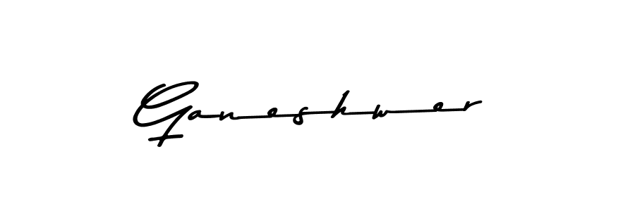 Create a beautiful signature design for name Ganeshwer. With this signature (Asem Kandis PERSONAL USE) fonts, you can make a handwritten signature for free. Ganeshwer signature style 9 images and pictures png