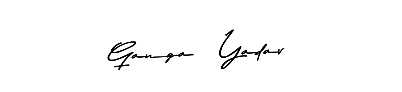 Also You can easily find your signature by using the search form. We will create Ganga   Yadav name handwritten signature images for you free of cost using Asem Kandis PERSONAL USE sign style. Ganga   Yadav signature style 9 images and pictures png