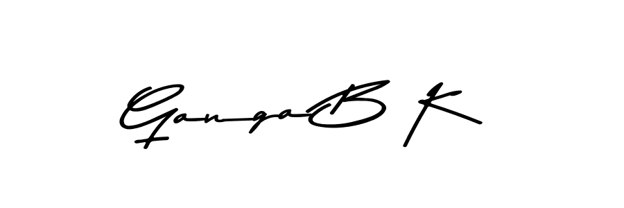 Ganga B K stylish signature style. Best Handwritten Sign (Asem Kandis PERSONAL USE) for my name. Handwritten Signature Collection Ideas for my name Ganga B K. Ganga B K signature style 9 images and pictures png