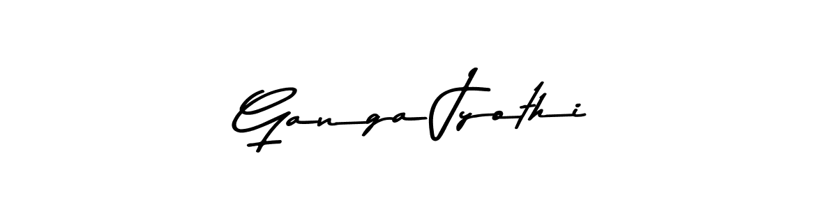 Use a signature maker to create a handwritten signature online. With this signature software, you can design (Asem Kandis PERSONAL USE) your own signature for name Ganga Jyothi. Ganga Jyothi signature style 9 images and pictures png