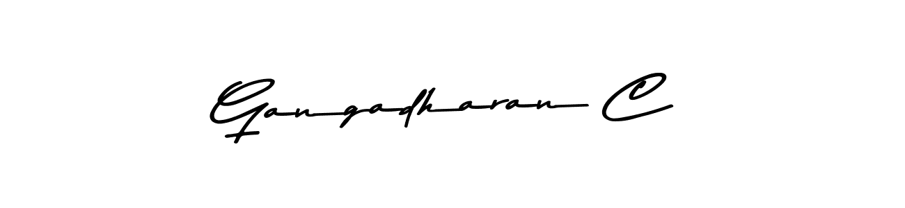 How to make Gangadharan C name signature. Use Asem Kandis PERSONAL USE style for creating short signs online. This is the latest handwritten sign. Gangadharan C signature style 9 images and pictures png
